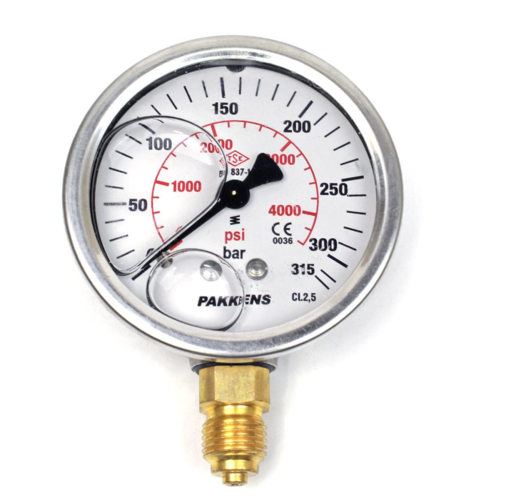 Q 63mm 0/315 BAR BOTTOM OUTPUT MANOMETER