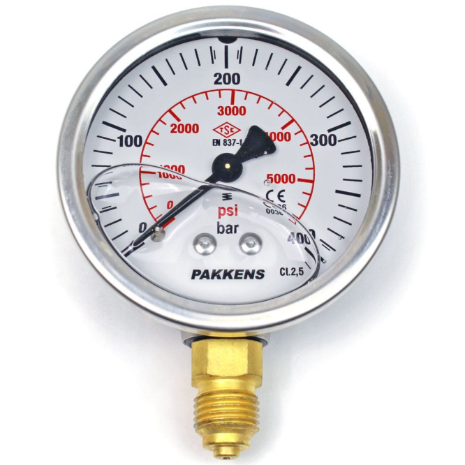 Q 63mm 0/400 BAR BOTTOM OUTPUT MANOMETER