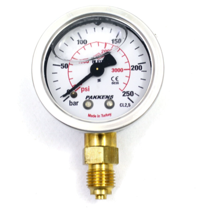 Q 63mm 0/250 BAR BOTTOM OUTPUT MANOMETER